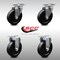 Service Caster 5 Inch SS Soft Rubber Wheel Swivel Top Plate Caster Set with 2 Rigid SCC SCC-SS20S514-SRS-2-R-2 - alternate 3